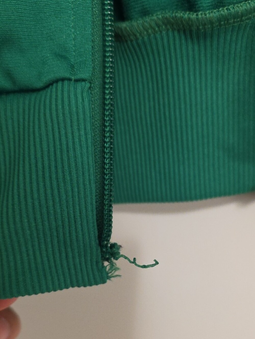 adidas Green Track Jacket with Navy Trefoil - Picture 6 of 7